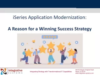 iSeries Application Modernization: A Reason for a Winning Success Strategy