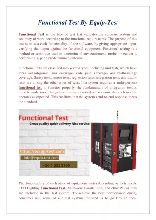 Functional Test