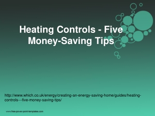 Heating Controls - Five Money-Saving Tips