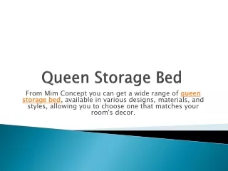  Queen Storage Bed