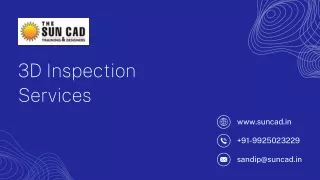 3D Inspection Services in Gujarat | The SUNCAD Training & Designers