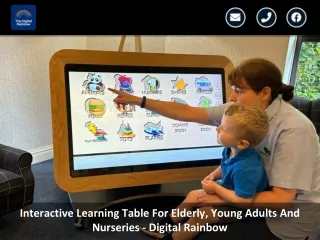 Interactive Learning Table For Elderly, Young Adults And Nurseries