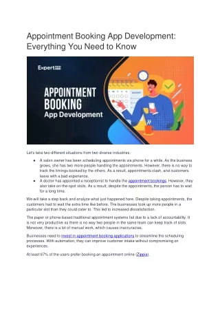 Appointment Booking App Development_ Everything You Need to Know