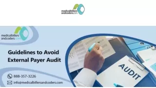 Guidelines to Avoid External Payer Audit