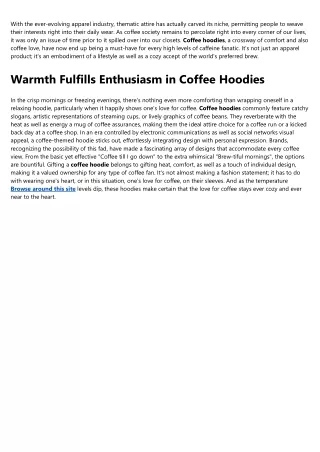 The smart Trick of coffee hoodies That Nobody is Discussing