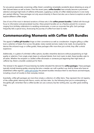 An Unbiased View of coffee gift bundles