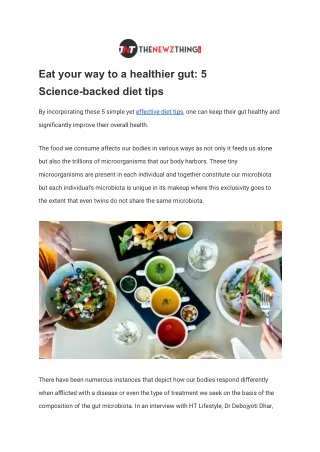 Eat your way to a healthier gut_ 5 Science-backed diet tips