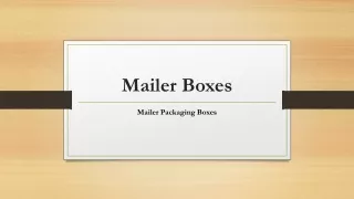 Mailer Boxes