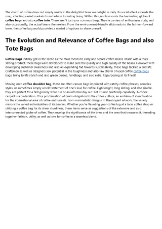 The 5-Second Trick For coffee tote bags