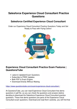Experience Cloud Consultant Practice Questions - Materials from QuestionsTube