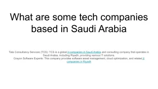 What are some tech companies based in Saudi Arabia