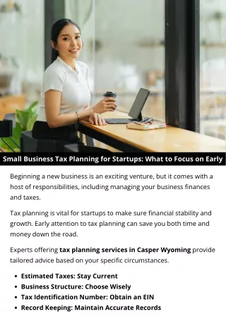 Small Business Tax Planning for Startups: What to Focus on Early