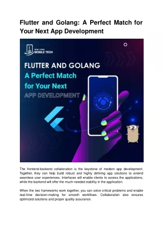 Flutter and Go_ Match for Your Next App Development