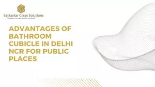 Advantages of Bathroom Cubicle in Delhi NCR for Public Places