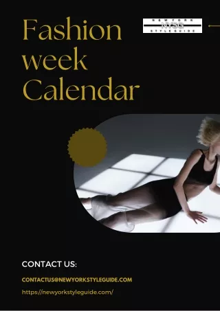 Fashion Week Calendar