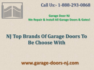NJ Top Brands Of Garage Doors To Be Choose With