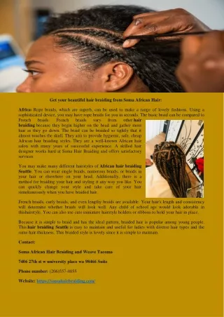 Hair braiding Bremerton