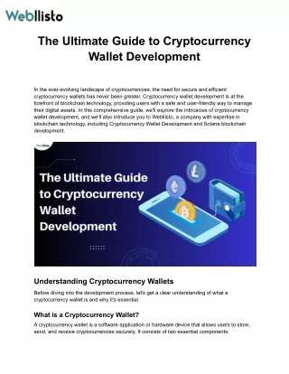 The Ultimate Guide to Cryptocurrency Wallet Development