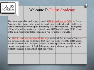 Plutus Academy - Best IELTS Coaching in Delhi