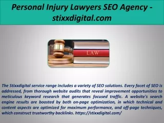 Personal Injury Lawyers SEO Agency - stixxdigital.com