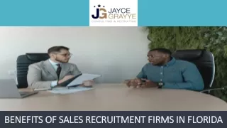 Benefits of Sales Recruitment Firms in Florida