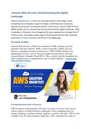 AWS Training | AWS Training in Hyderabad