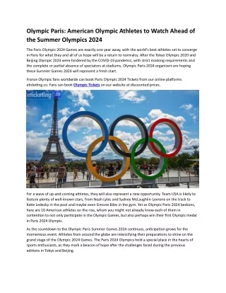 Olympic Paris American Olympic Athletes to Watch Ahead of the Summer Olympics 2024