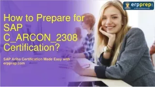 SAP C_ARCON_2308: Proven Study Strategies and Updated Practice Questions