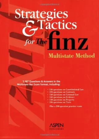 [Ebook] Strategies & Tactics for the finz Multistate Method