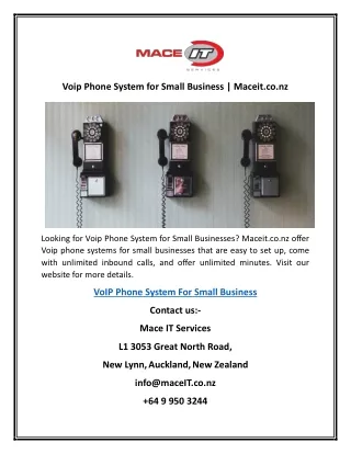 Voip Phone System for Small Business