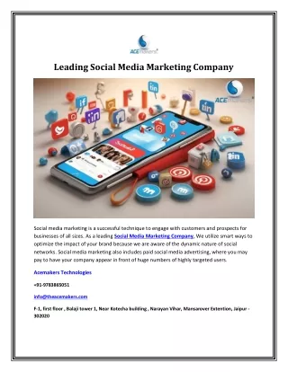 Leading Social Media Marketing Company