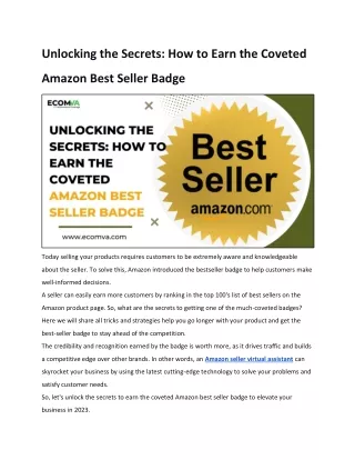 Unlocking the Secrets- How to Earn the Coveted Amazon Best Seller Badge (2)