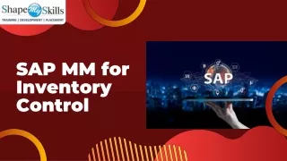 SAP MM for Inventory Control