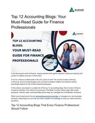 Top 12 Accounting Blogs_ Your Must-Read Guide for Finance Professionals
