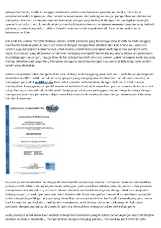 Iso 22000: Esensialnya Konvensional Manajemen Keamanan Pangan Untuk Usaha Dagang