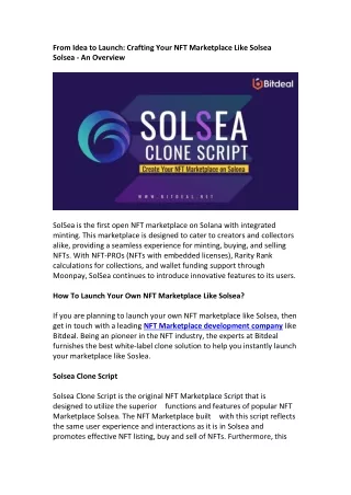 Solsea Clone Script