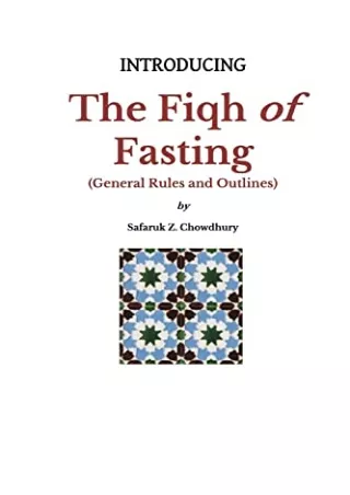 PDF_ Introducing the Fiqh of Fasting: General Rules and Scenarios (Introducing Fiqh