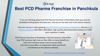 Best PCD Pharma Franchise in Panchkula