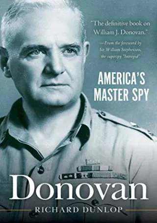 Read Ebook Pdf Donovan: America's Master Spy