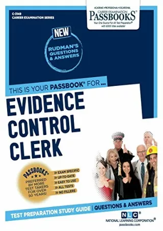 [Ebook] Evidence Control Clerk (C-3149): Passbooks Study Guide (Career Examination