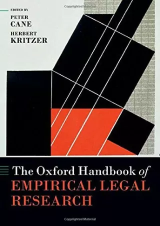 Download Book [PDF] The Oxford Handbook of Empirical Legal Research (Oxford Handbooks)