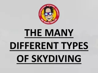 THE MANY DIFFERENT TYPES OF SKYDIVING