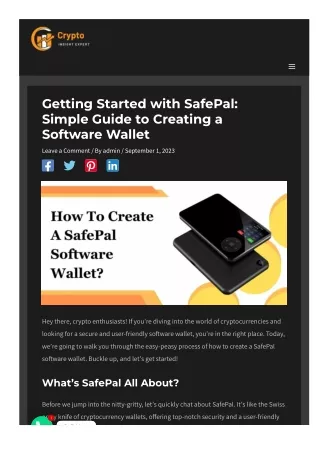 How to Create a Safepal Software Wallet