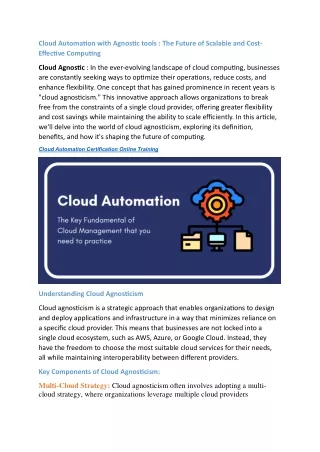 Cloud Automation Training | Terraform Training in Hyderabad