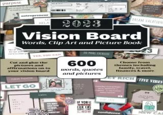 PDF/READ 2023 Vision Board Clip Art Book For Black Women: Create Motivational &