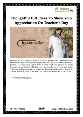 Thoughtful Gift Ideas To Show Your Appreciation On Teacher’s Day