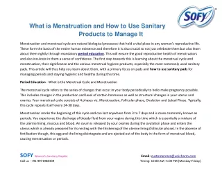 What is Menstruation and How to Use Sanitary Products to Manage It