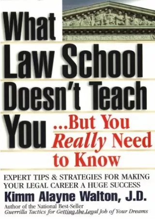 PDF_ What Law School Doesn't Teach You...But You Really Need to Know! (Career Guides)