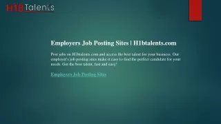 Employers Job Posting Sites  H1btalents.com