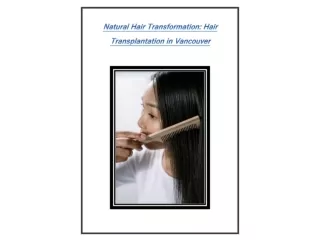 Natural Hair Transformation Hair Transplantation in Vancouver